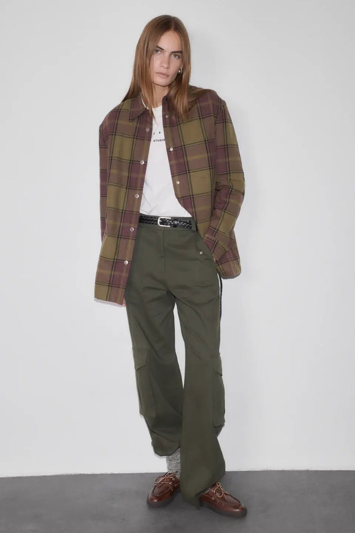 CPH Padded Overshirt 1 Olive/Burgundy Karo CPH Padded Overshirt 1 Olive/Burgundy Karo