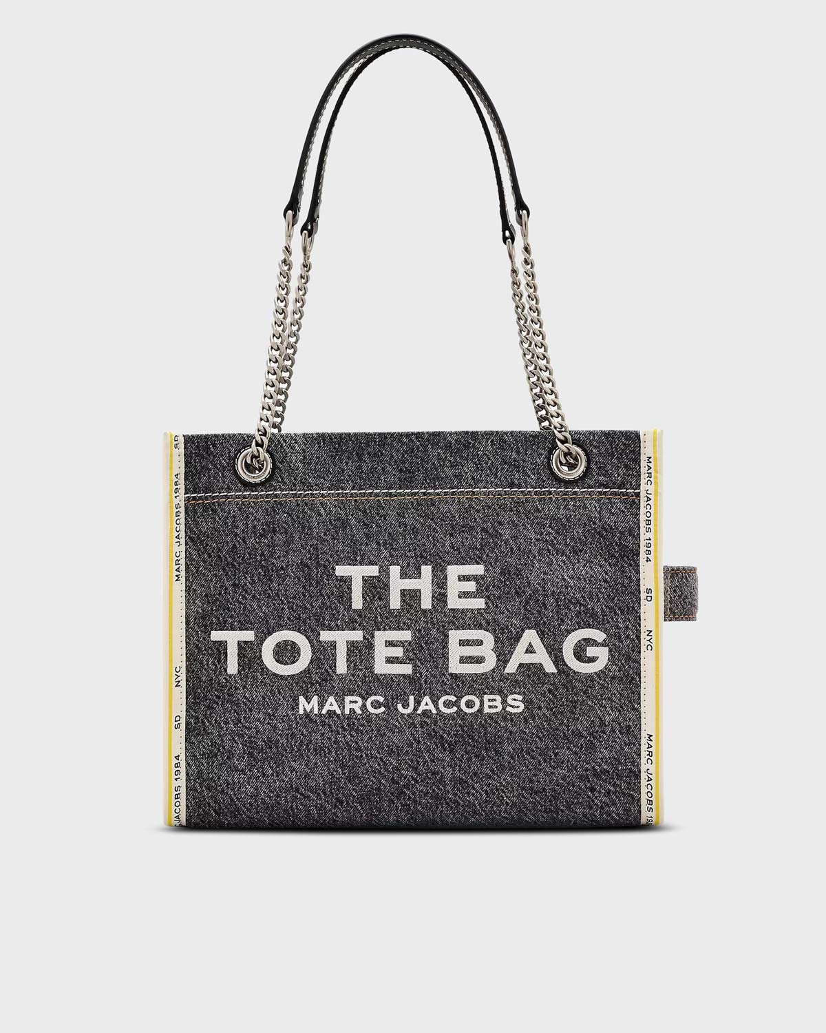 The Denim Chain Medium Tote Bag Black Wash