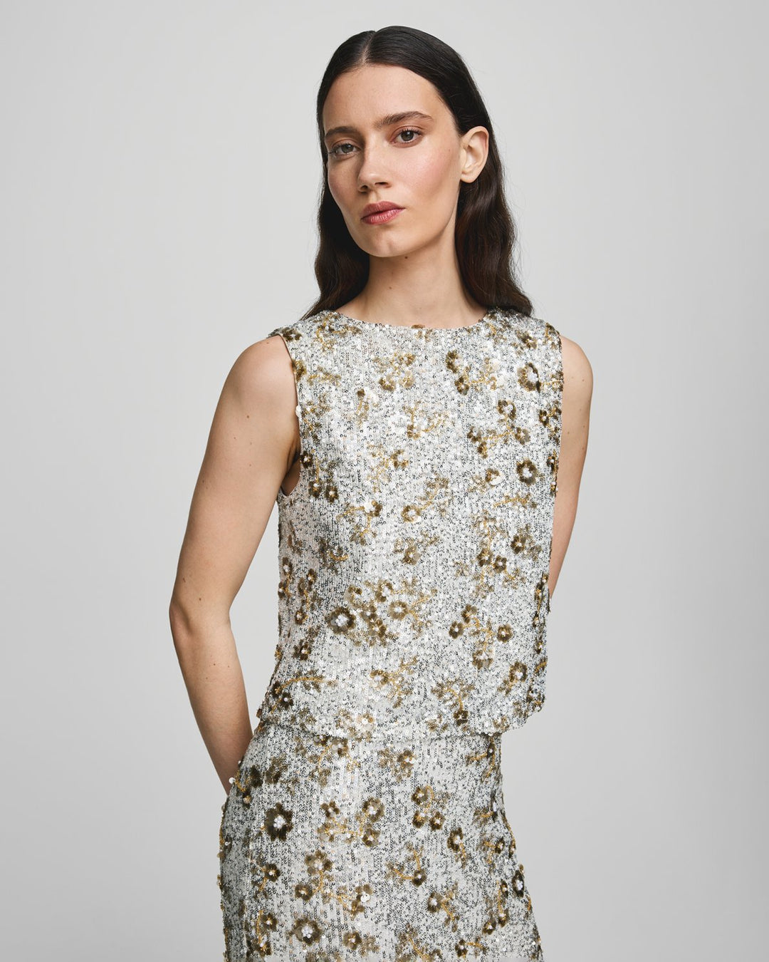 MSCHMagnolia Top Silver/Coco MSCHMagnolia Top Silver/Coco