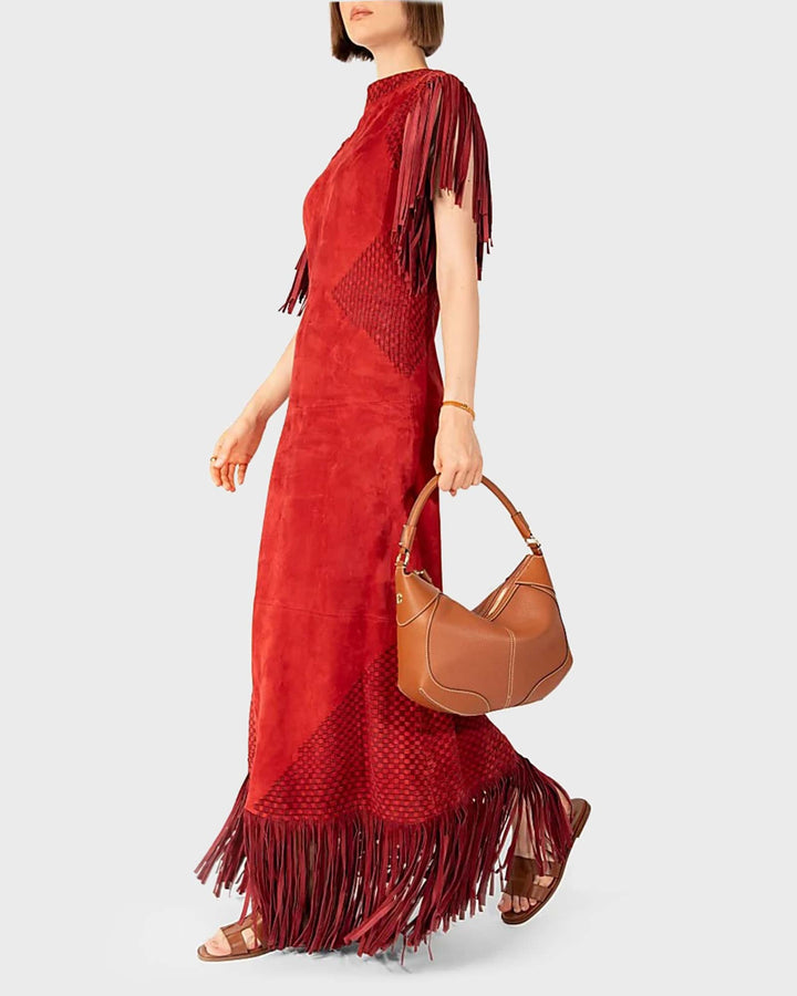 Ambra L Beuteltasche Cognac