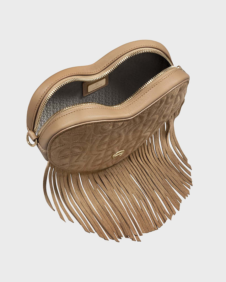 Heart Pouch Oat Beige