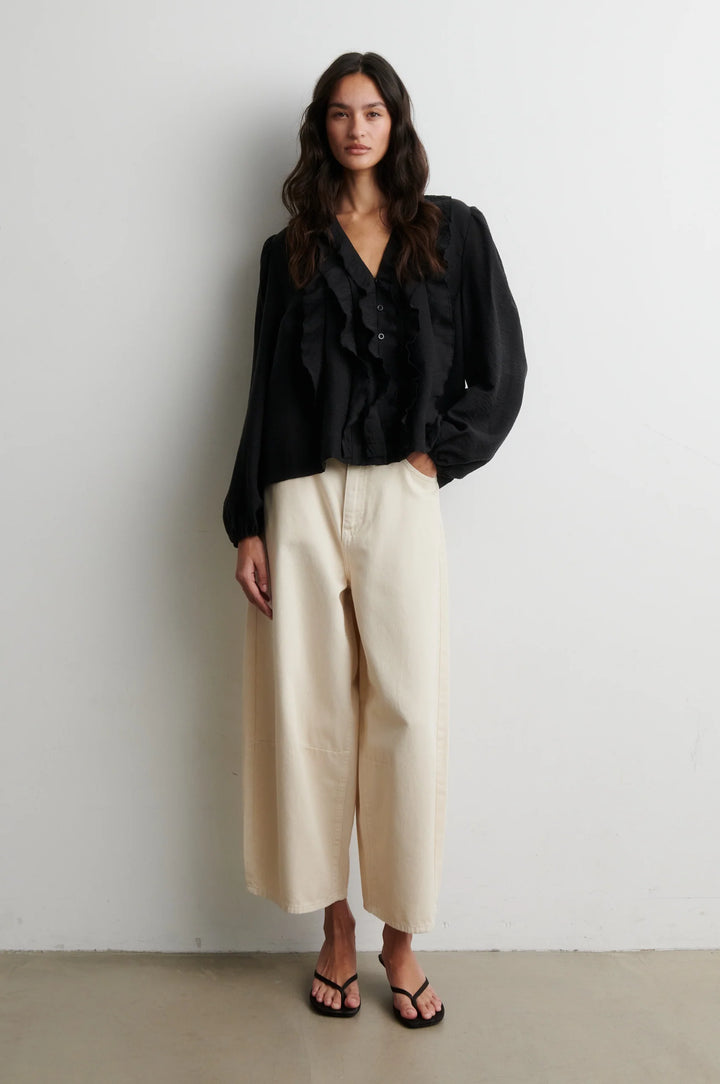 Rayna Frill Blouse Black