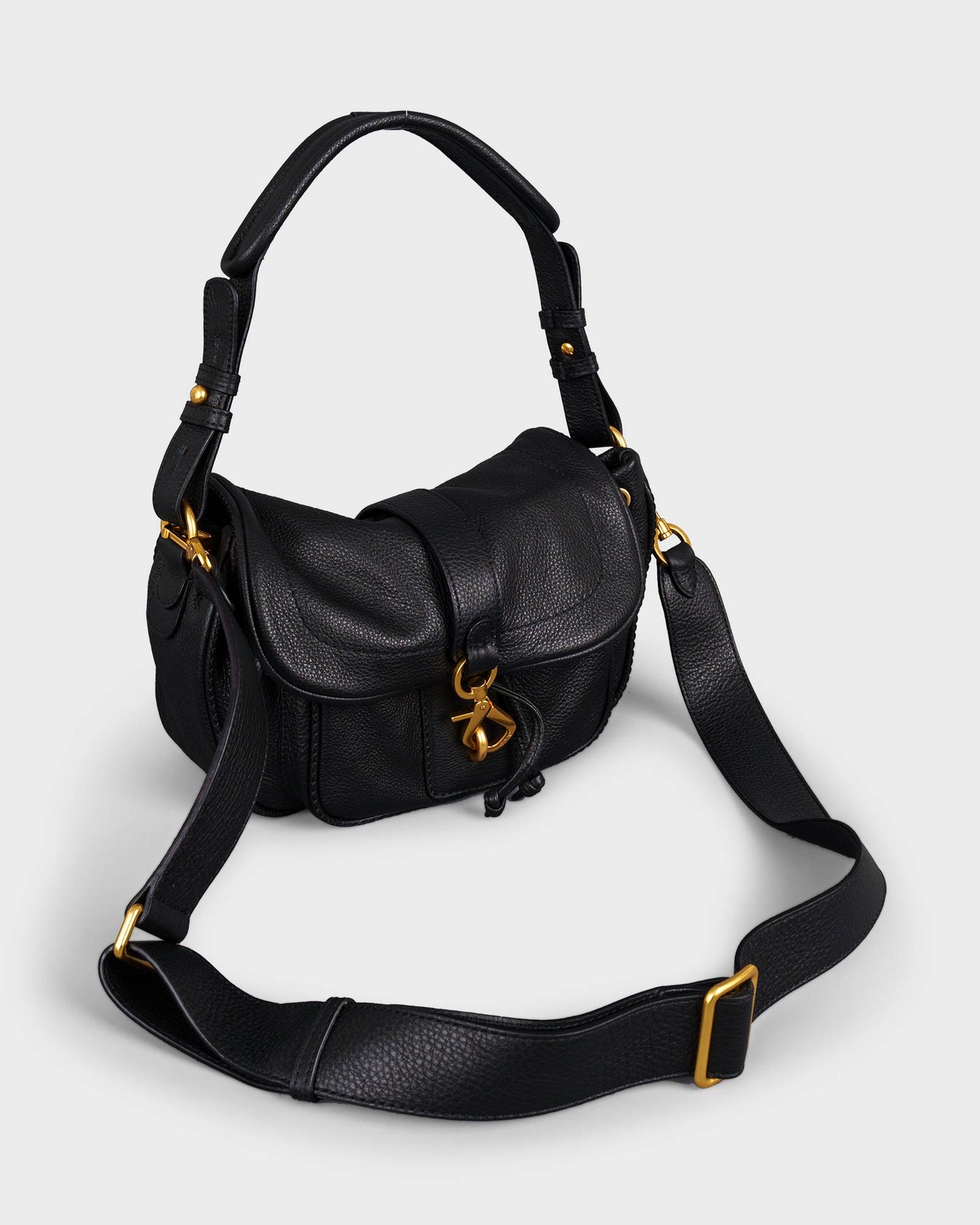 ABRO Tasche Star Saddle Shoulderbag Black Gold myMEID