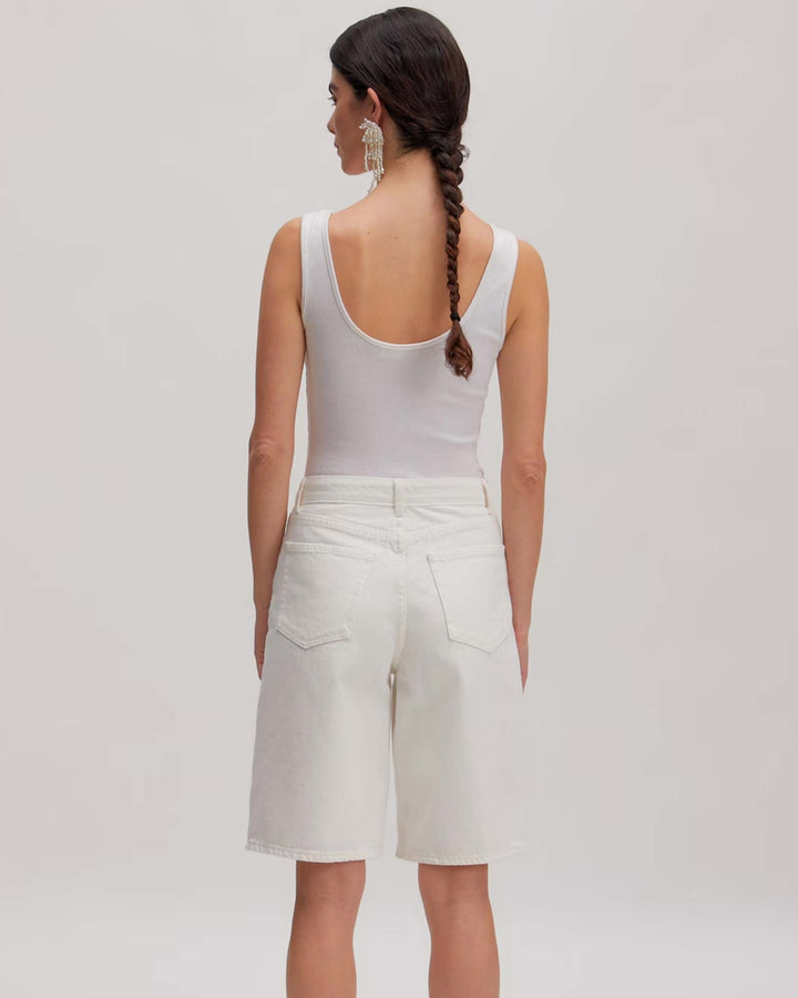 Addison Denim Shorts White