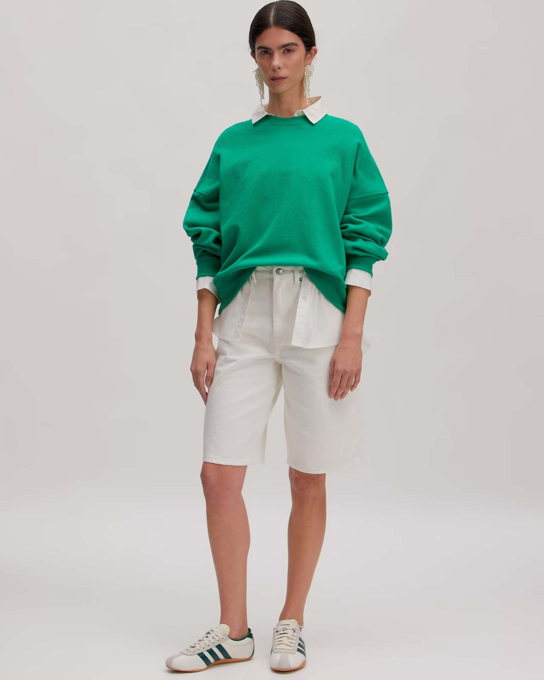 Addison Denim Shorts White