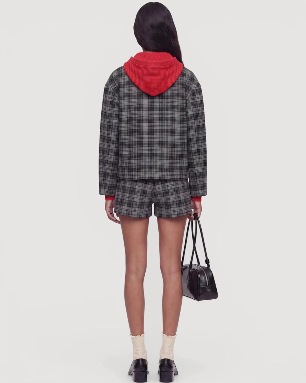 EDITED Jacke Aino Wool Jacket Grey Check – Bild 2