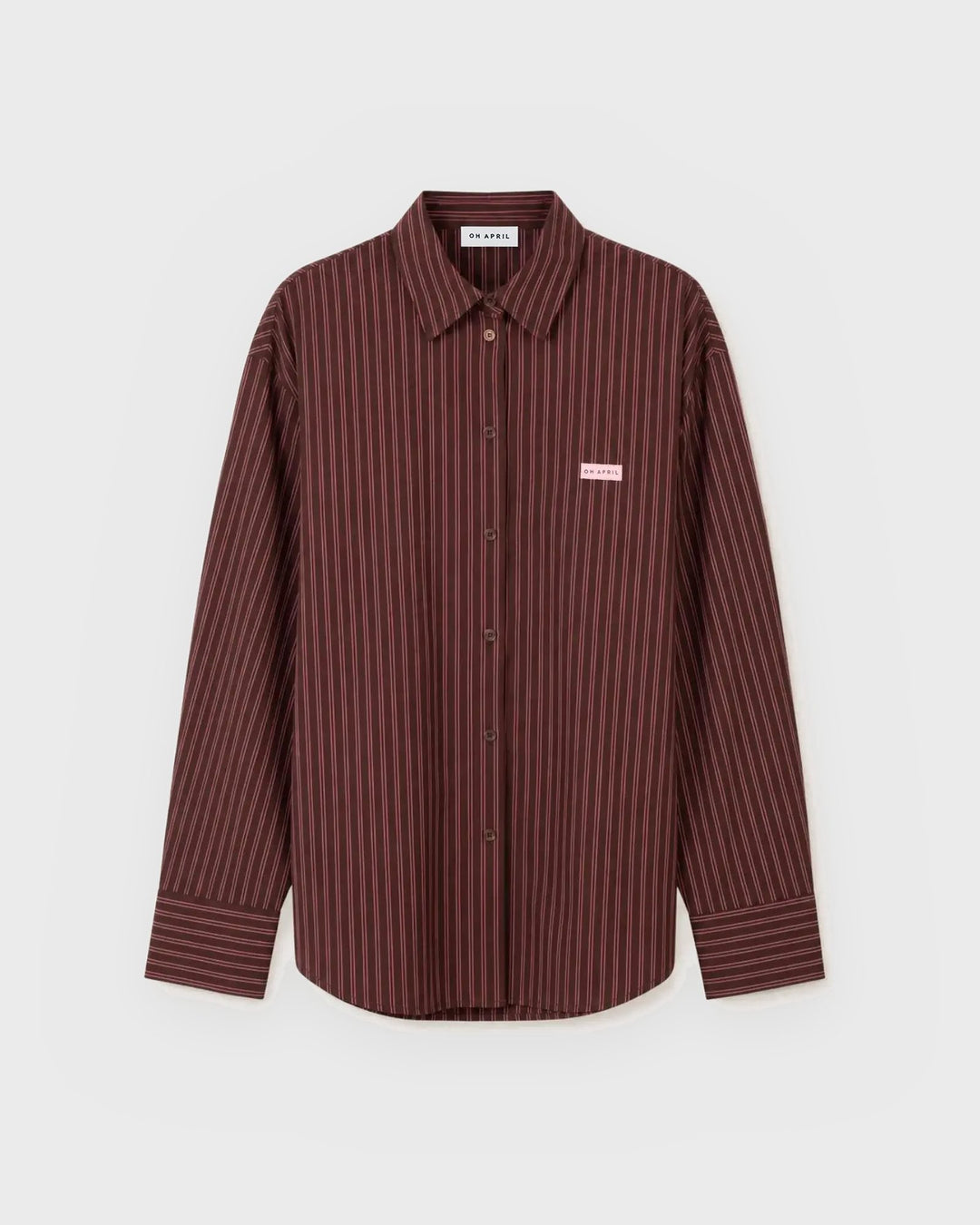 OH APRIL Bluse Alessa Blouse Dark Brown Stripe