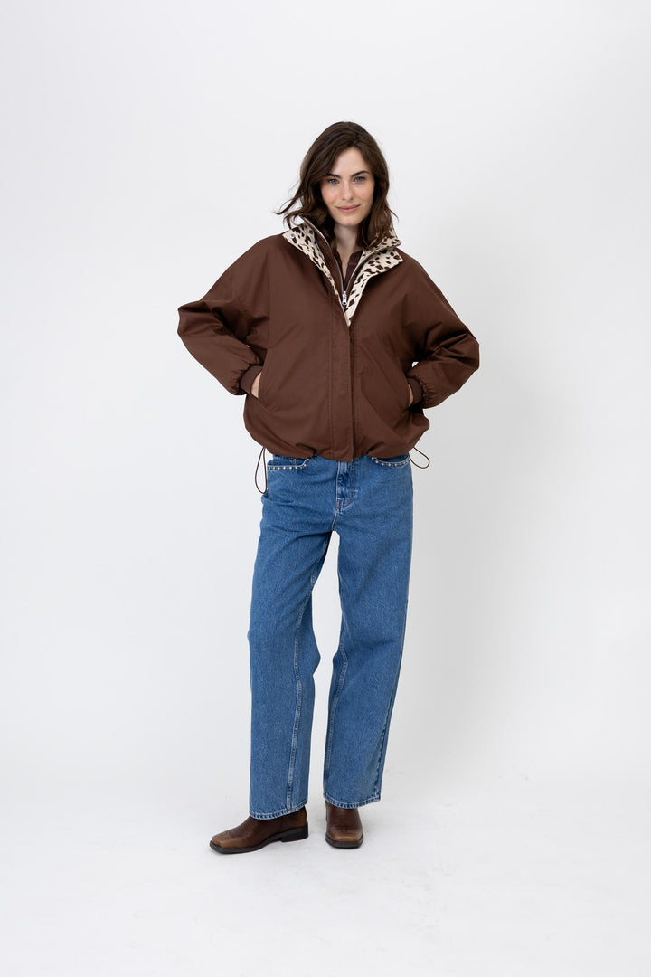 Amine Reversible Jacket Dark Brown/Cow