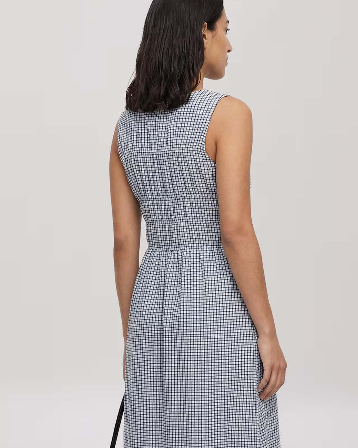 Annesca Dress Vichy: Black + Skyway