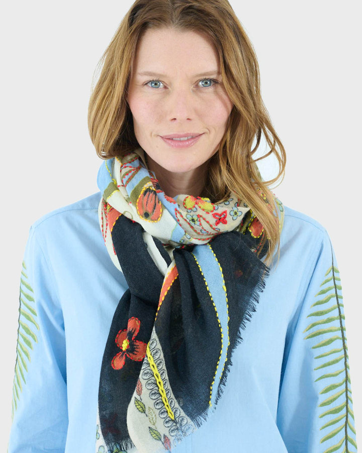 STORIATIPIC Scarf Ariane Bleu