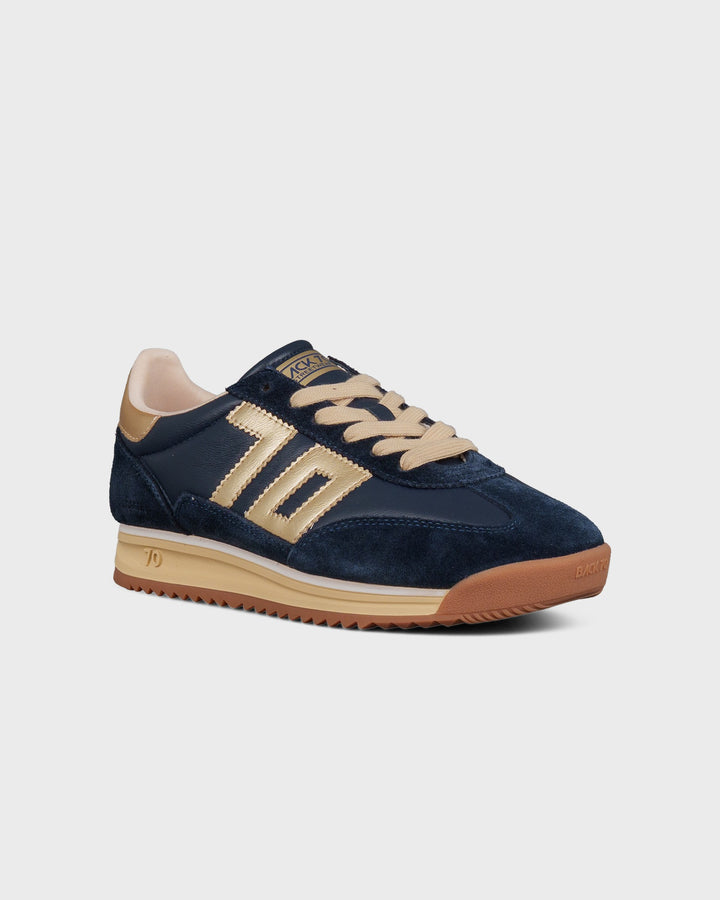 BACK70 Jogger Spongy Nappa Navy/Gold