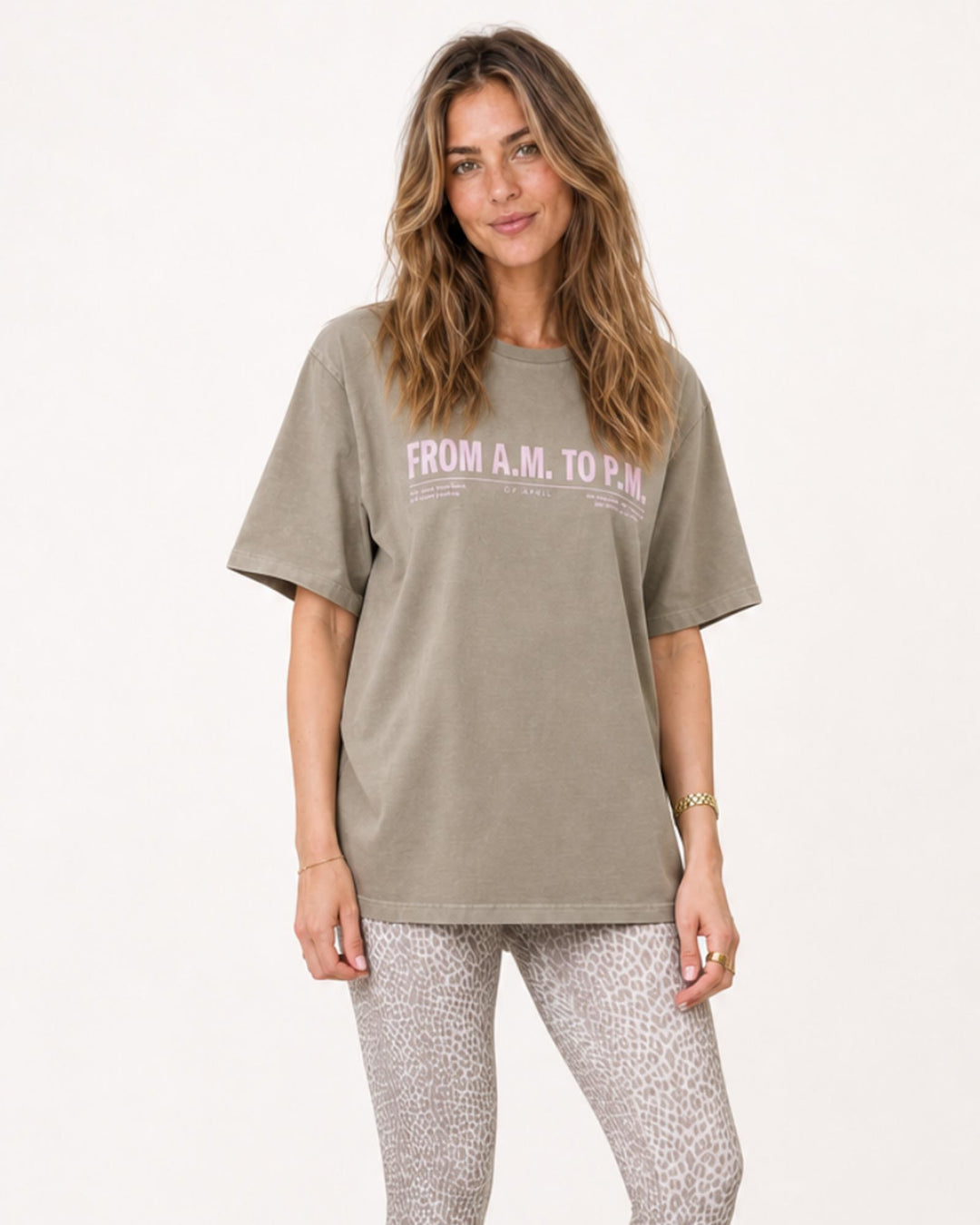 BF T-Shirt AM to PM Taupe Acid