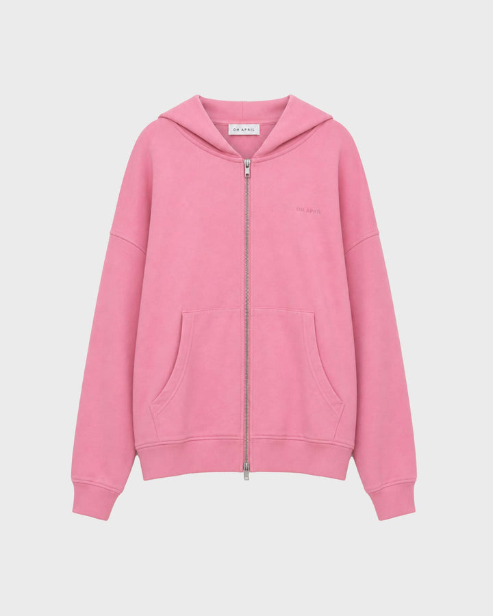 BF Zip Hoodie Flower Light Pink