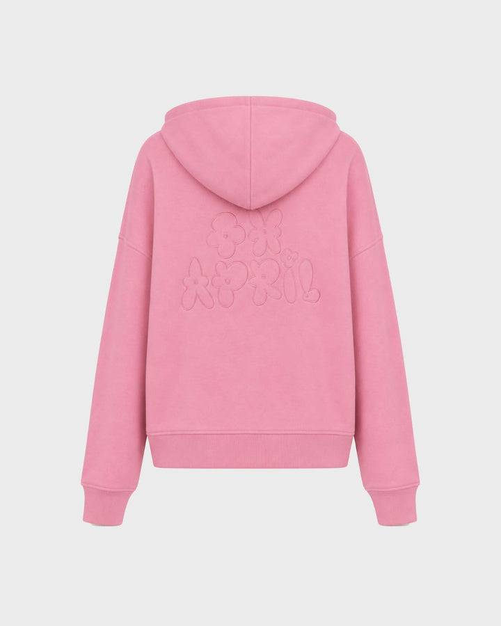 BF Zip Hoodie Flower Light Pink