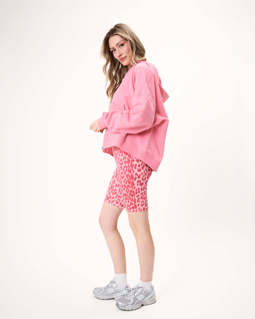 BF Zip Hoodie Flower Light Pink