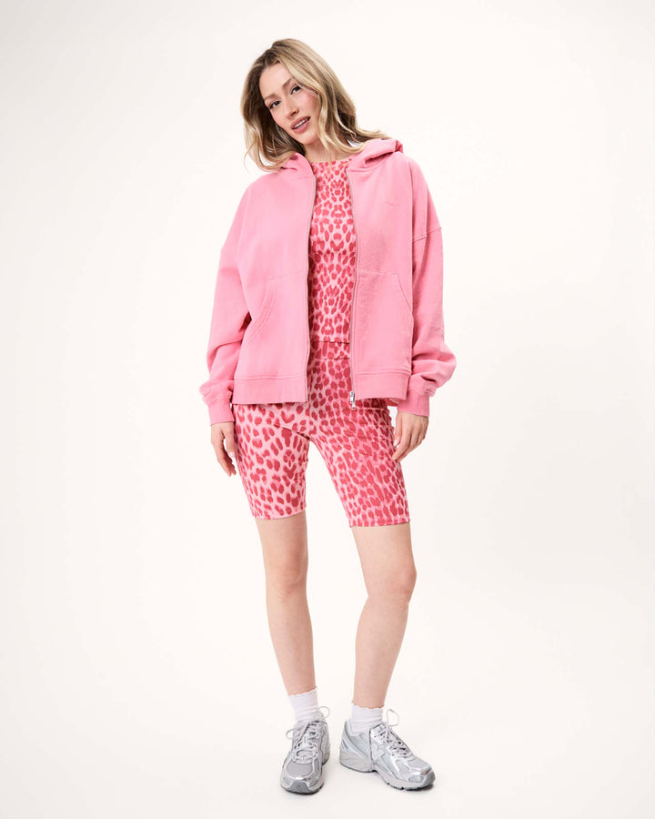 BF Zip Hoodie Flower Light Pink