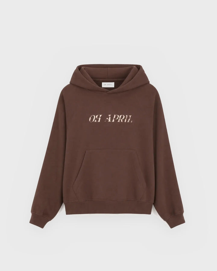OH APRIL Hoodie BF Hoodie Raglan Cow Dark Brown