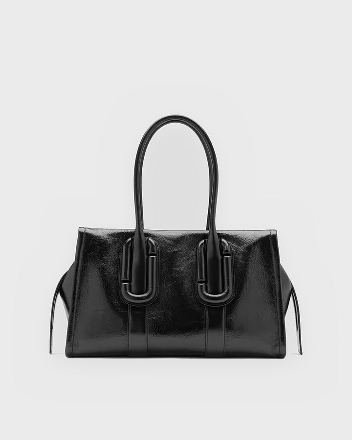 Marc Jacobs Handtasche Babe City Tote Crinkle Leather Black – Bild 2