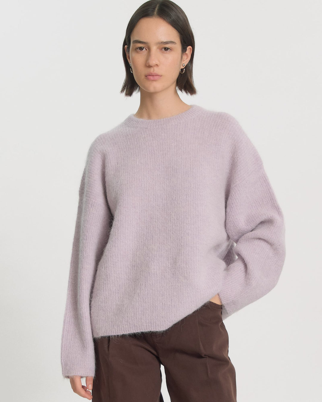 EDITED Pullover Bailee Jumper Fluffy Yarn Soft Lilac – Bild 2