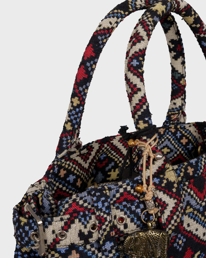 Belt Tote Medium Jaquard Multi