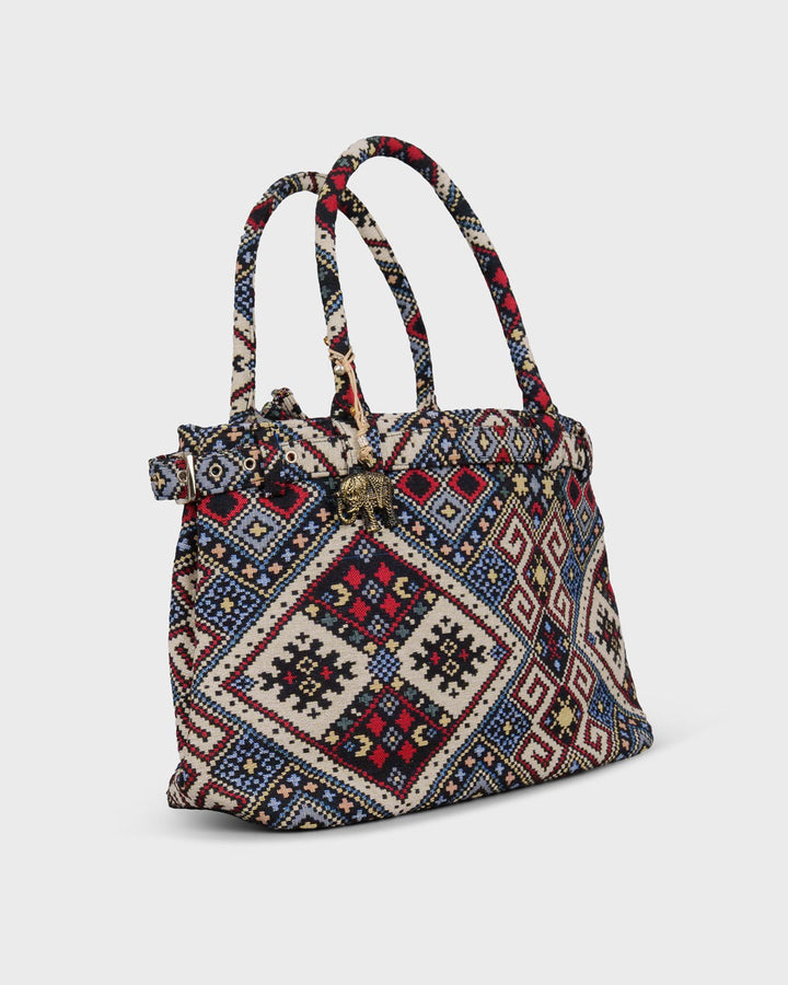 Belt Tote Large Jaquard Multi