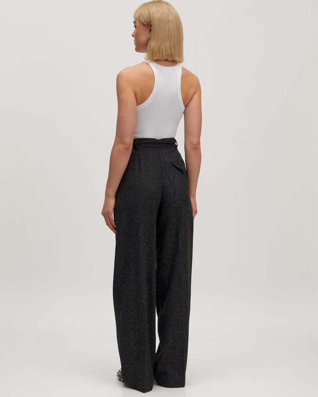 Benni Wool Trousers Dark Grey Melange