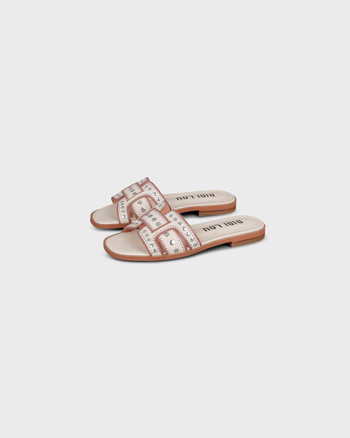 Holly Flat Studs White