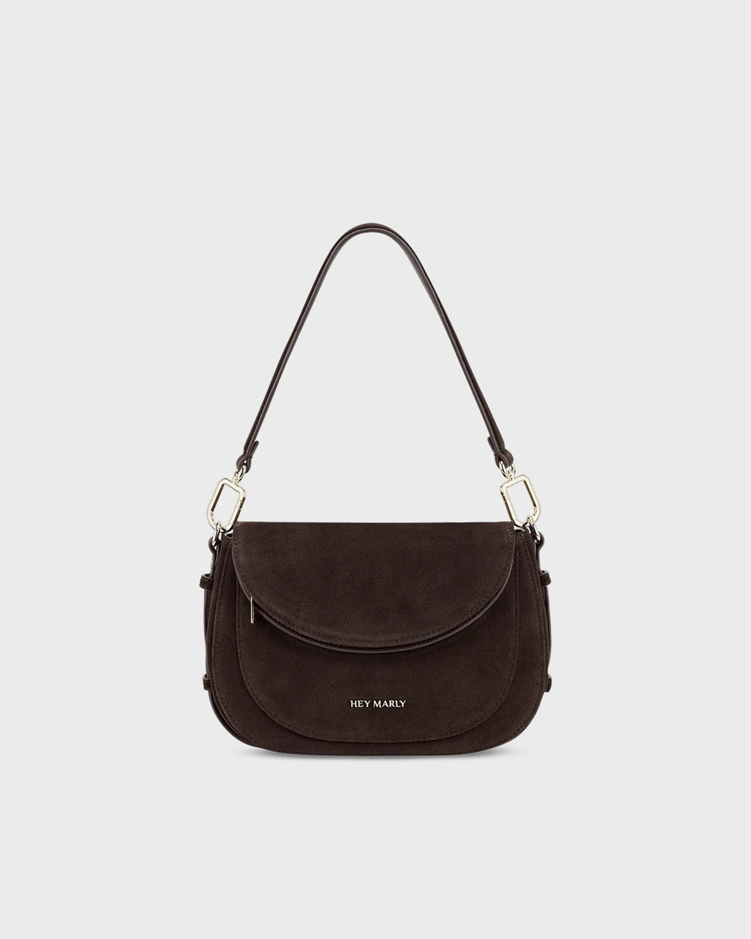 HEY MARLY Handtasche Big Sister Suede Coffee