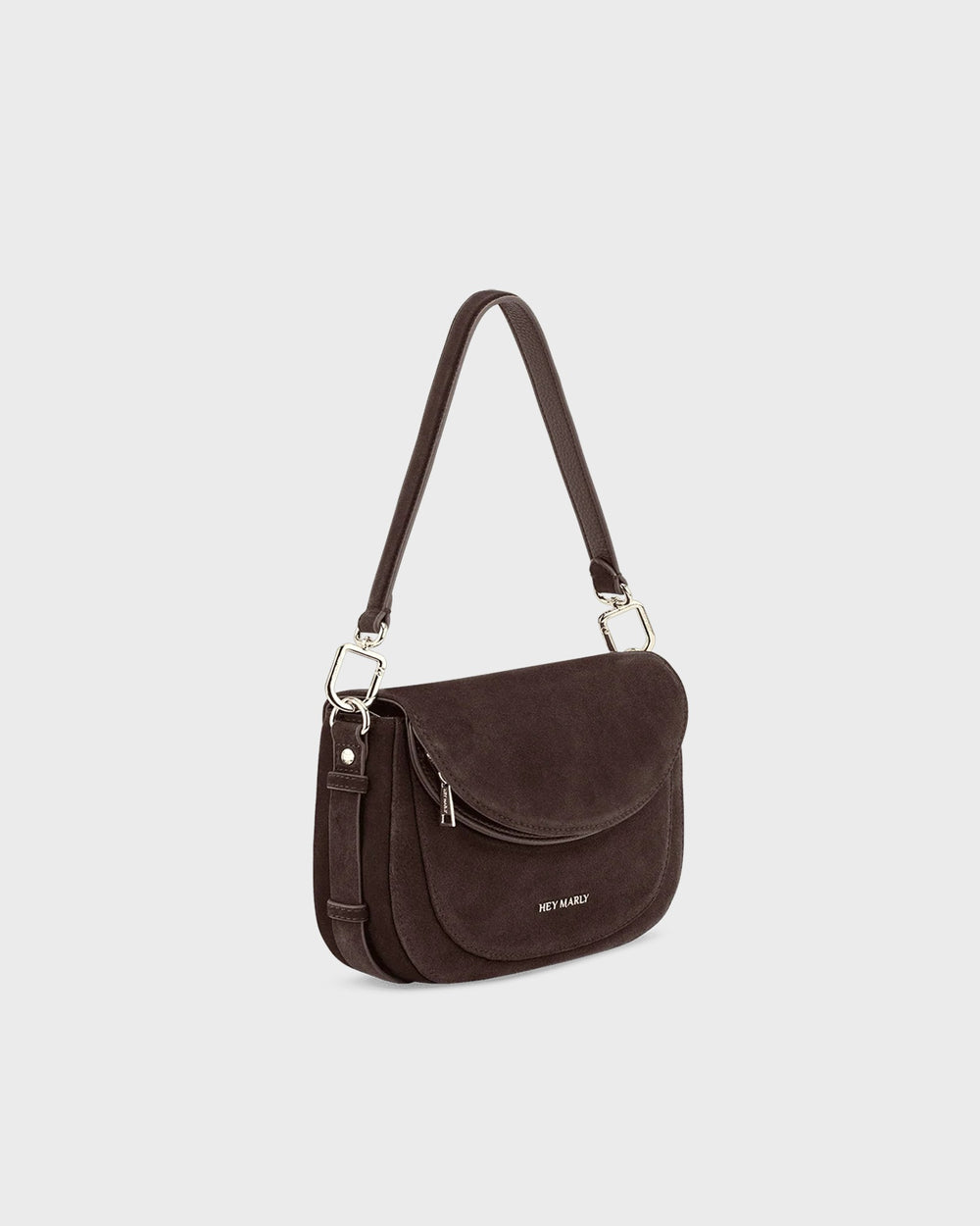 HEY MARLY Handtasche Big Sister Suede Coffee – Bild 2