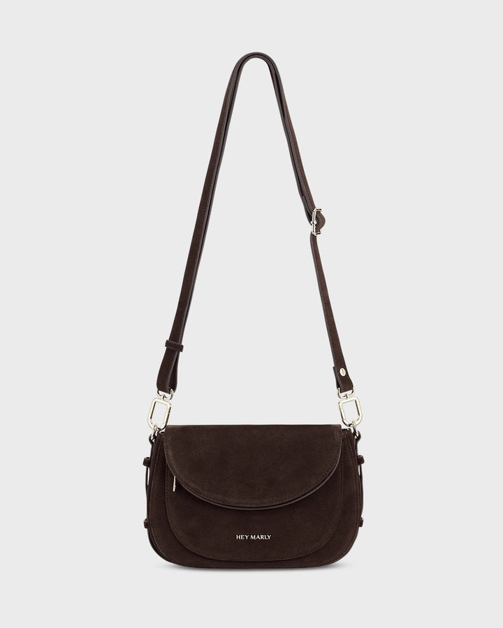 HEY MARLY Handtasche Big Sister Suede Coffee – Bild 3