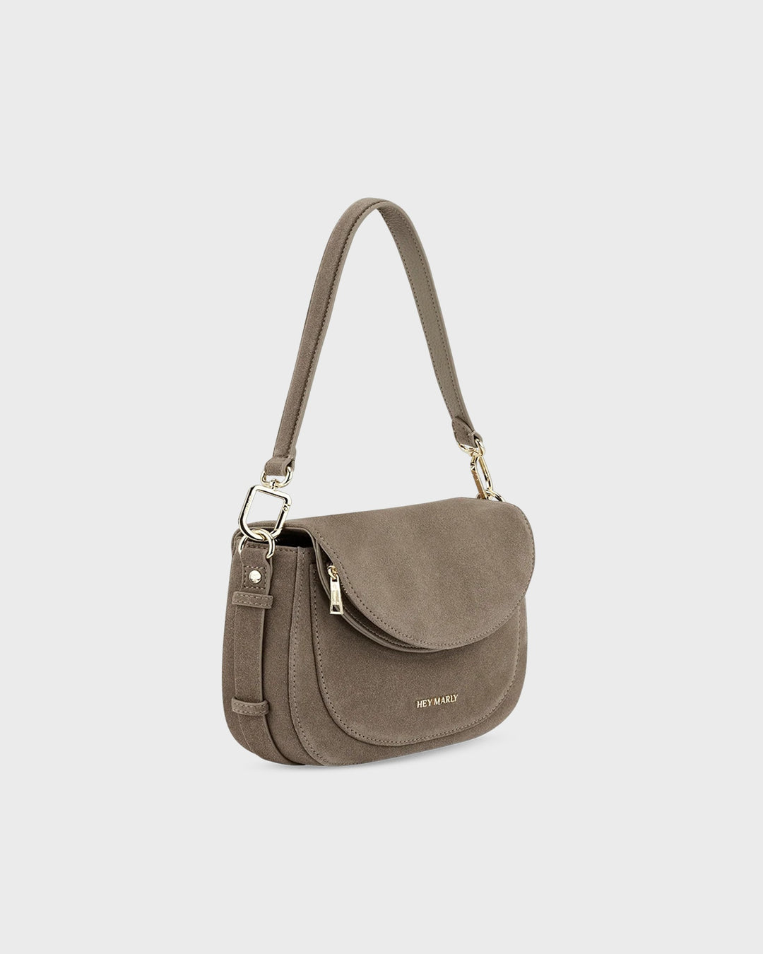 HEY MARLY Handtasche Big Sister Suede Mocha – Bild 2