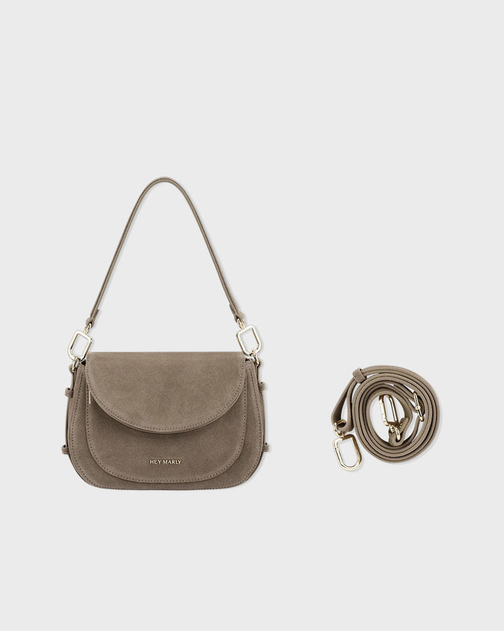 HEY MARLY Handtasche Big Sister Suede Mocha – Bild 7