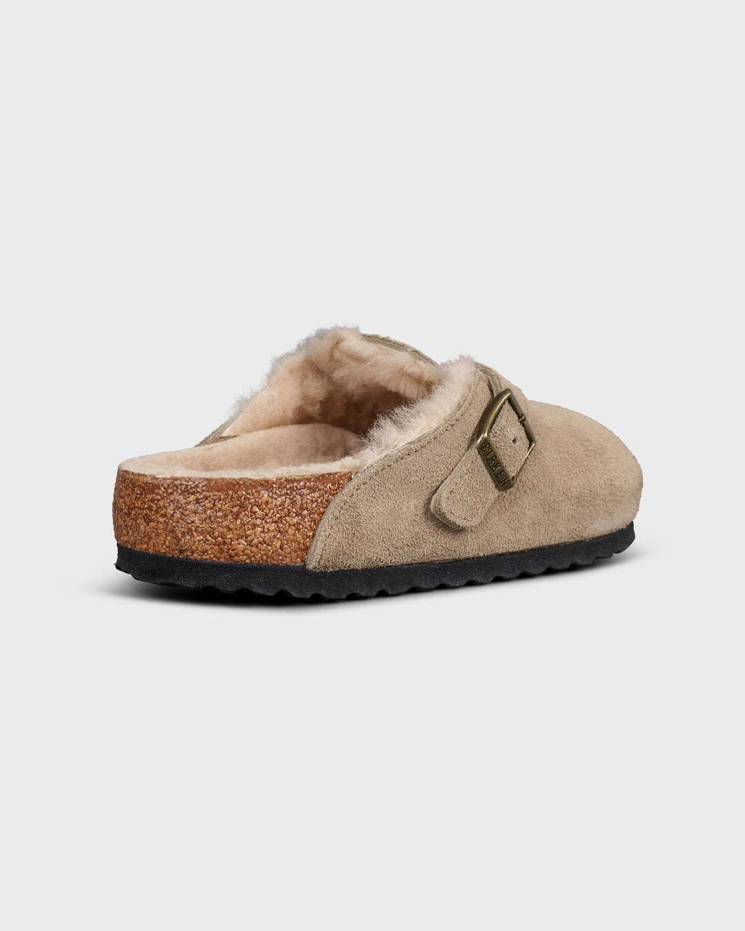 Boston Shearling Suede Leather Fur Taupe