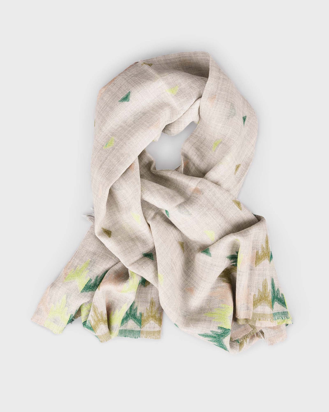 Bling Berlin Schal Triangle Maxi Scarf Jaquard Green myMEID