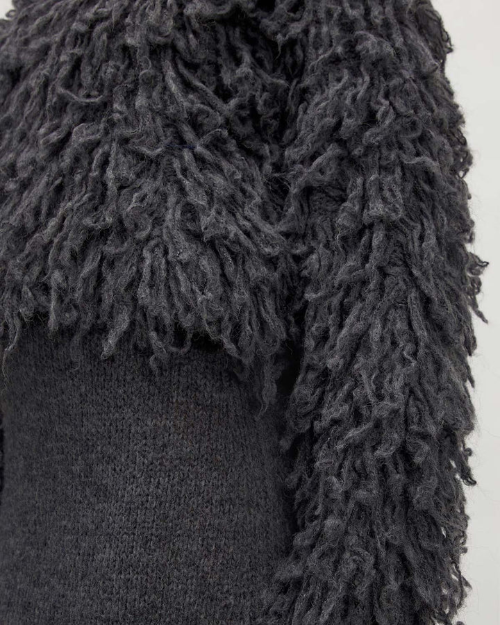 Bo Alpaca Wool Jumper Dark Grey Melange