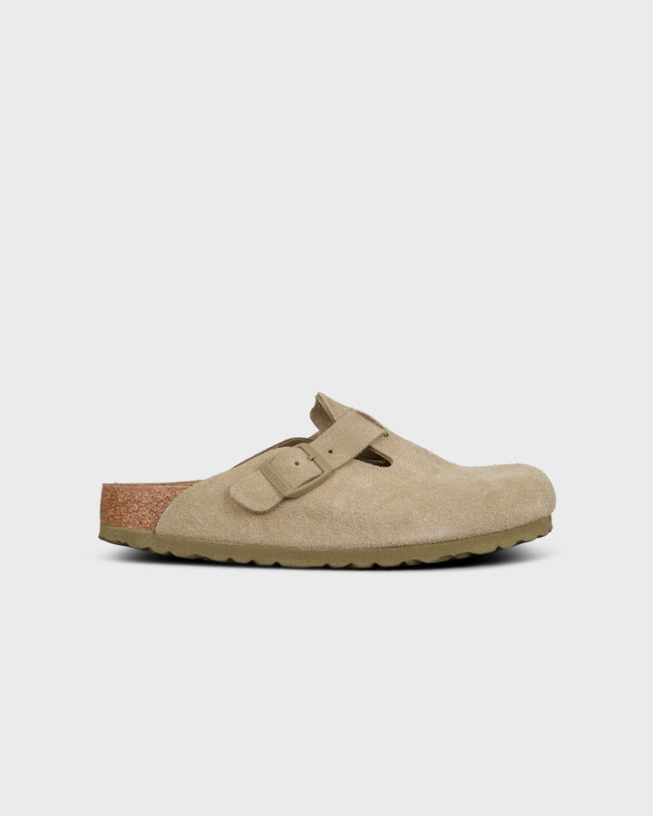 Boston Suede Leather Faded Khaki