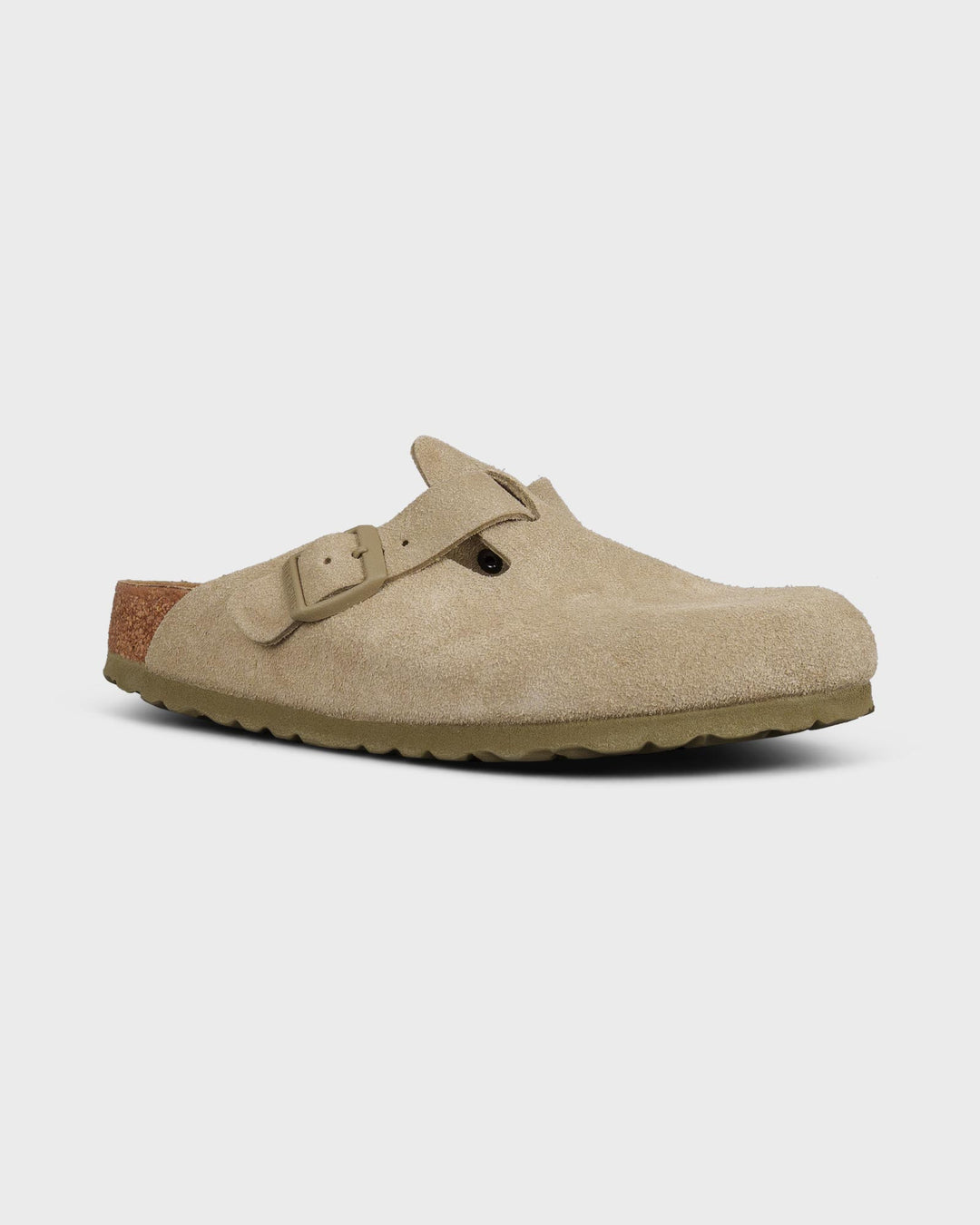 Boston Suede Leather Faded Khaki