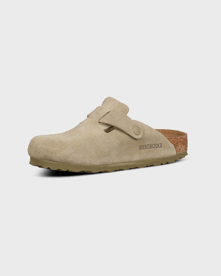 Boston Suede Leather Faded Khaki