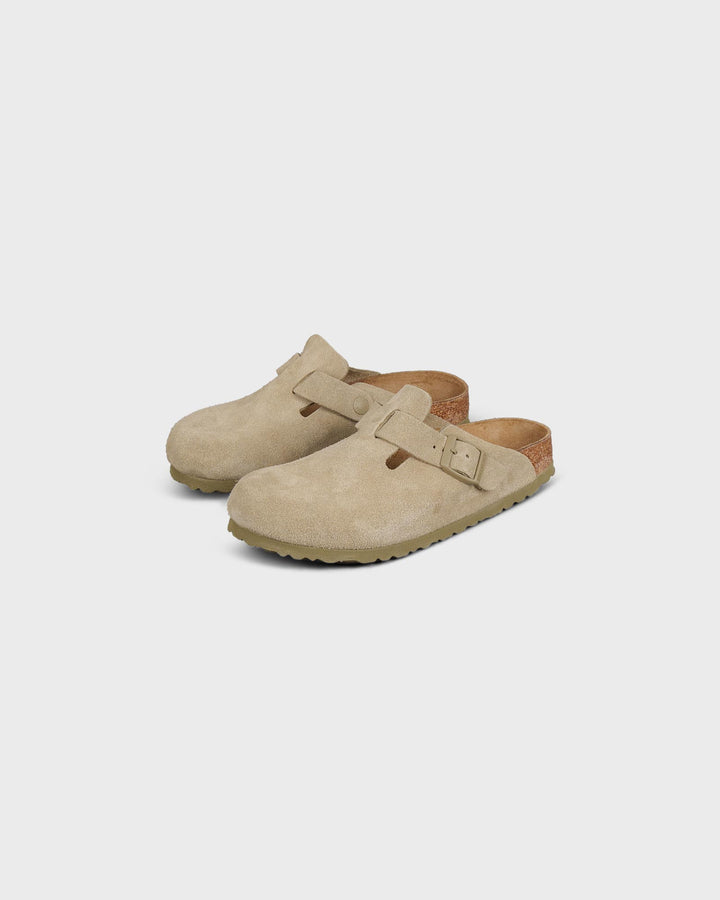 Boston Suede Leather Faded Khaki