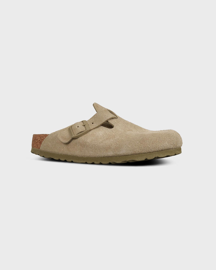 Boston Suede Leather Faded Khaki