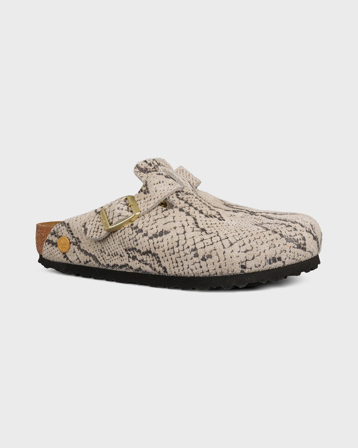 Boston Rivet Logo Suede Leather Snake Oyster – Bild 4