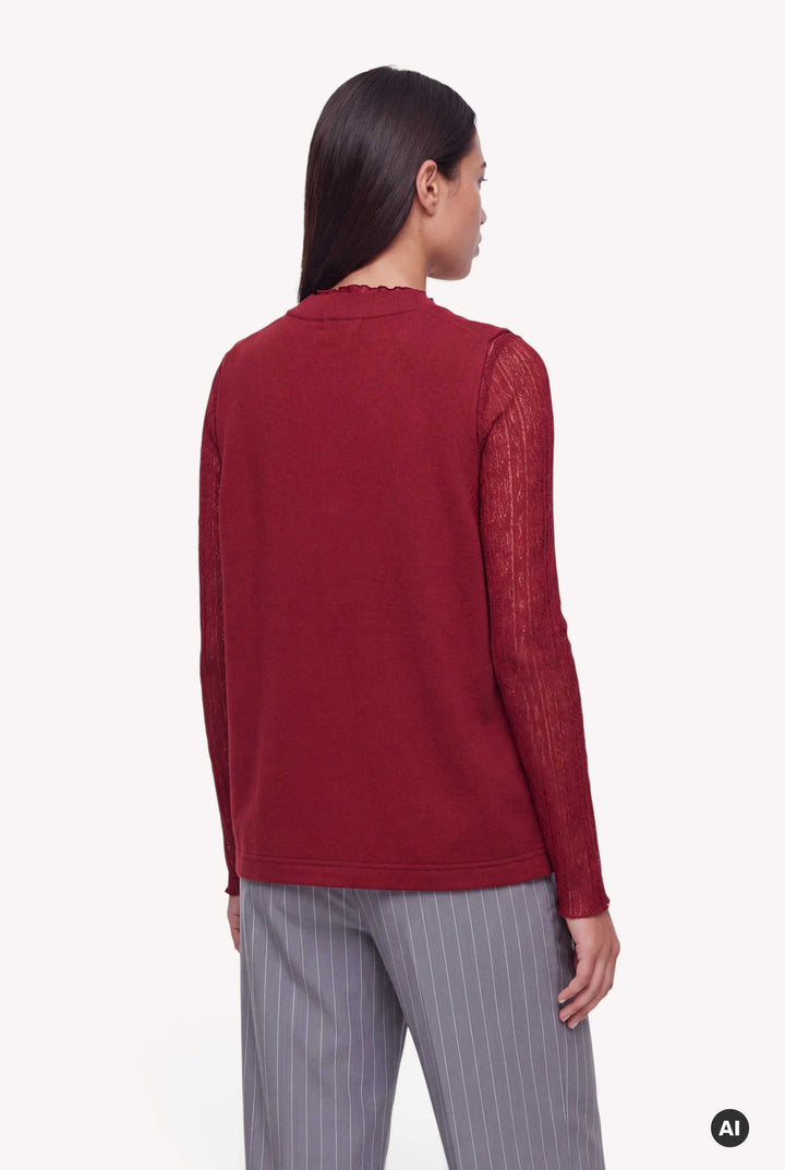 Briella Sweat Vest Cherry Red