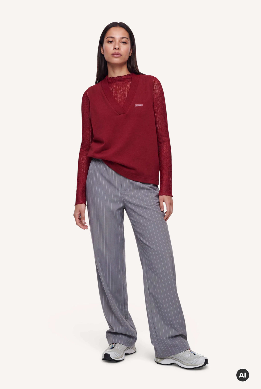 Briella Sweat Vest Cherry Red