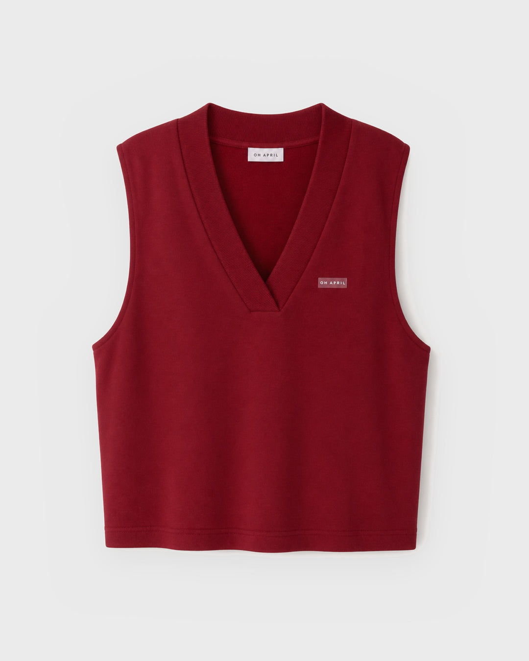 OH APRIL Weste Briella Sweat Vest Cherry Red