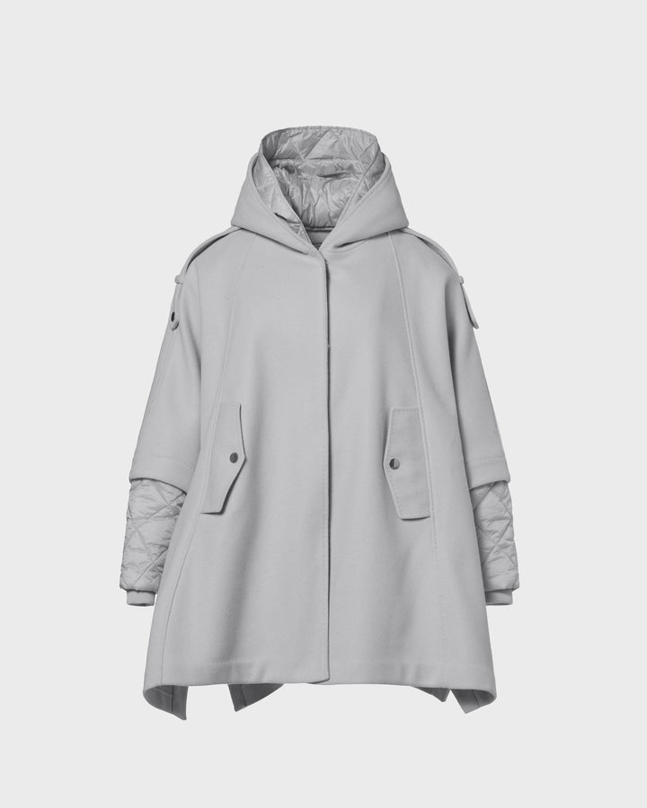 Brigit Cape Coat Soft Grey