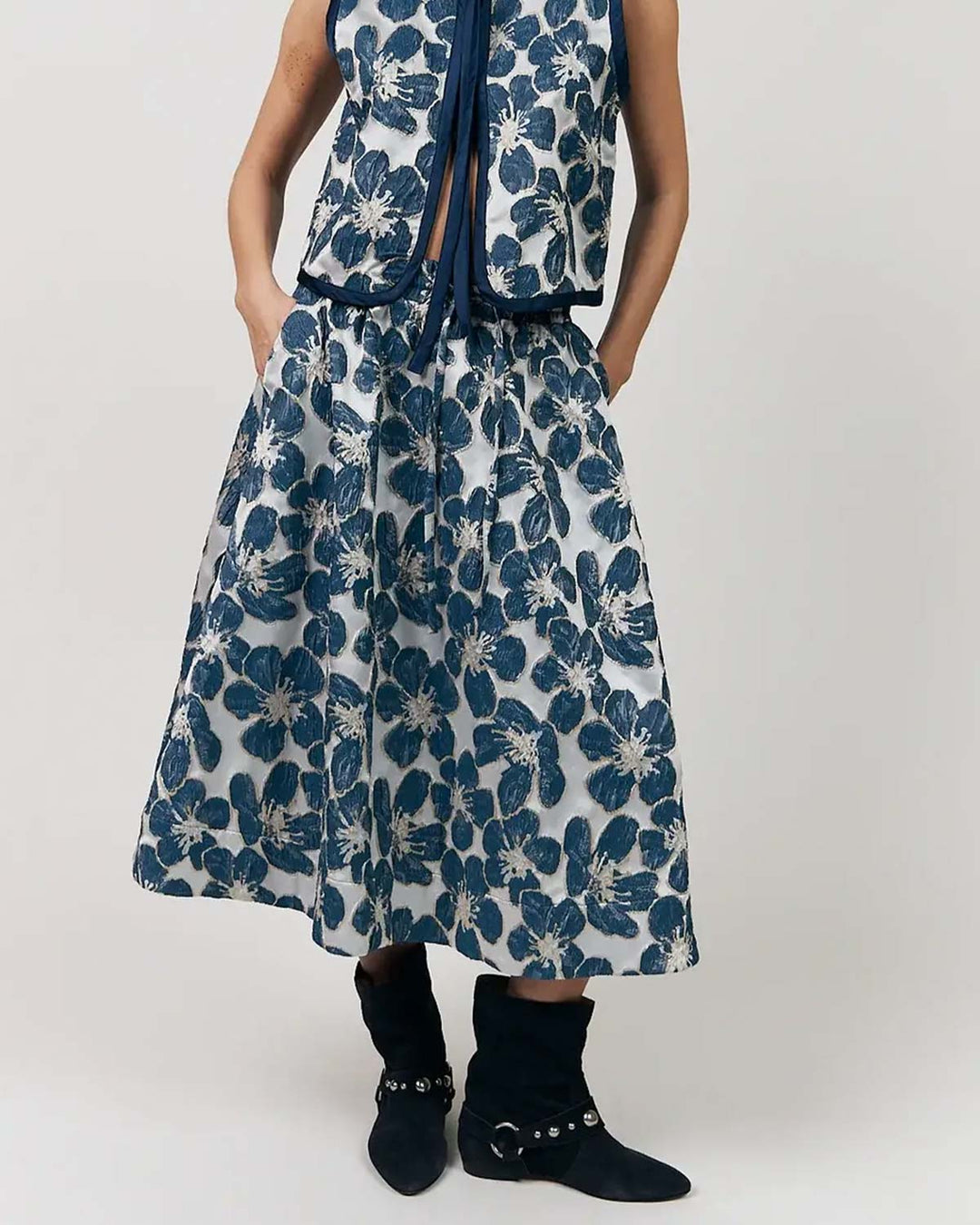 BristolLL Midi Skirt Blue