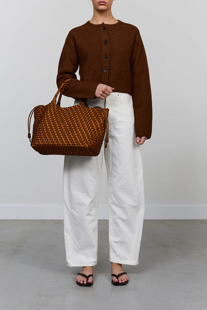 Marrea Medium Caramel &Affogato Satin Stri