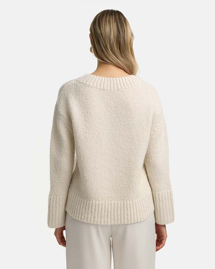Pullover mit Wolle Creme