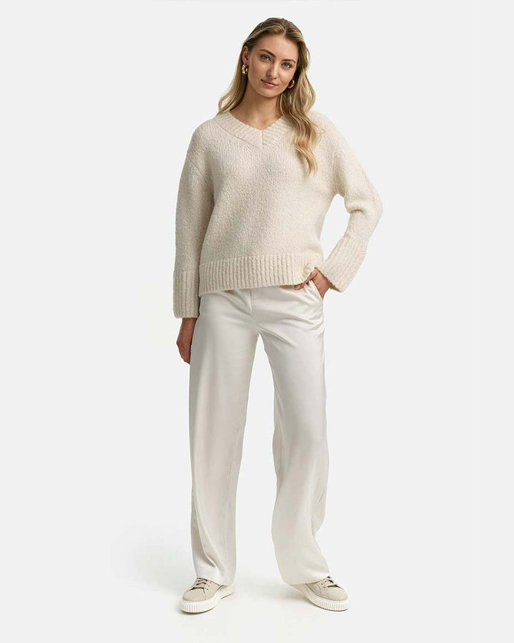 Pullover mit Wolle Creme