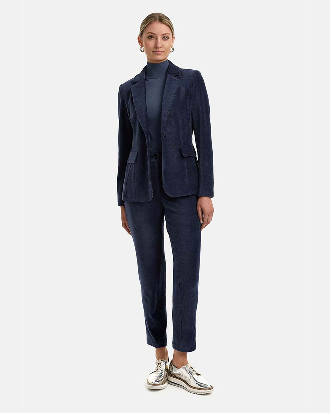 Blazer in Jersey Cord Retro Blue